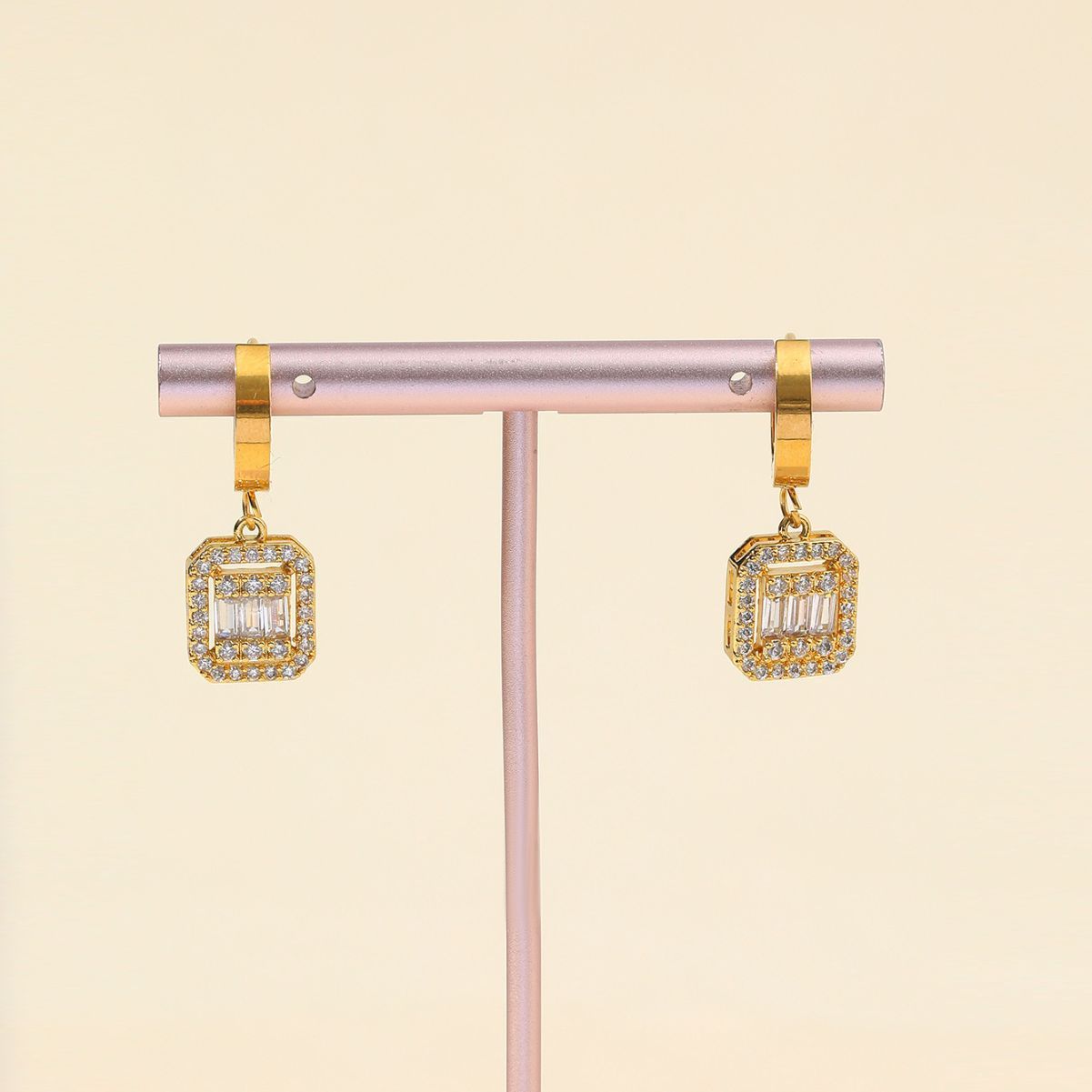 Sugar Cube | Gold Buckle Earrings