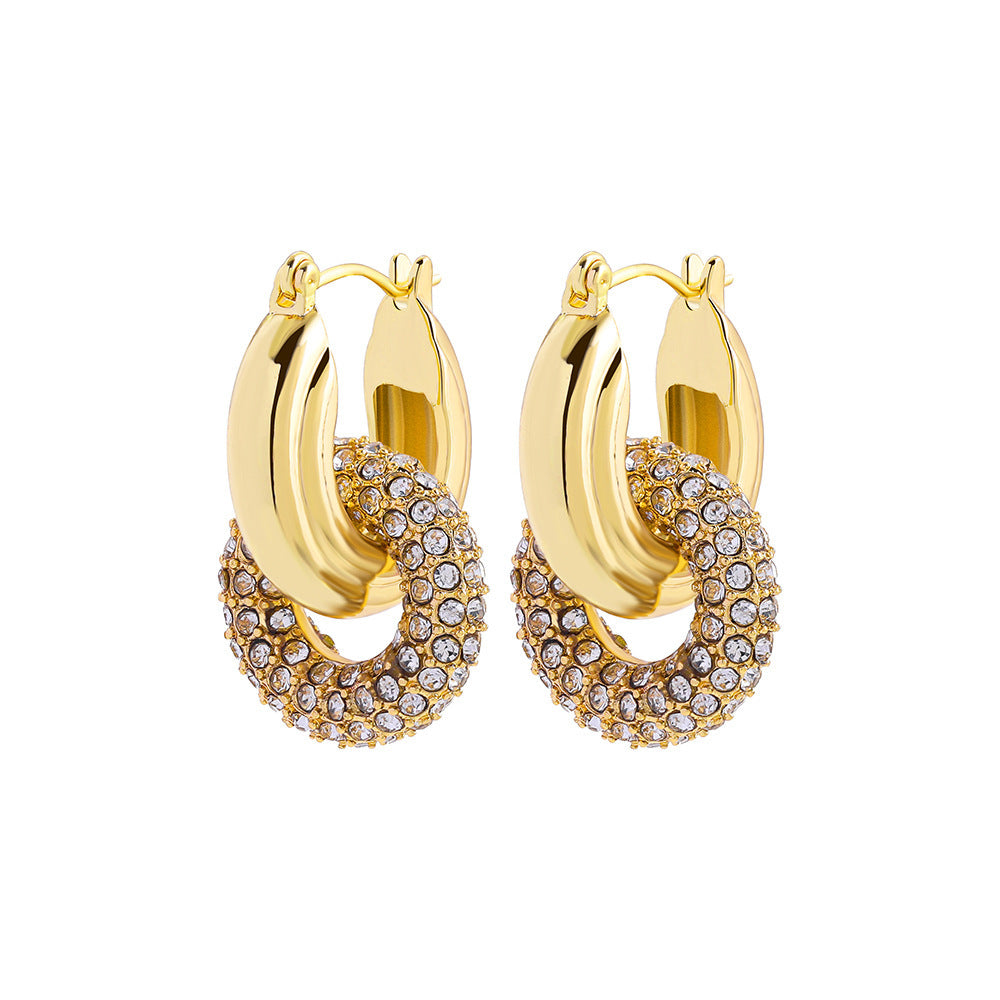 Stretta Amour | Diamond Link Earrings