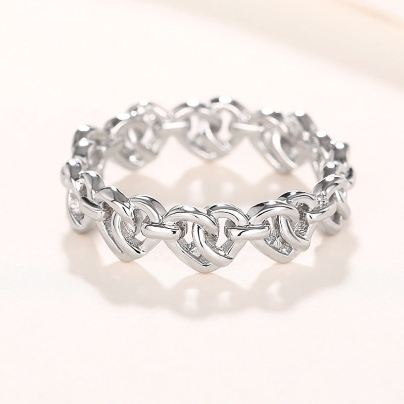 Anillo de cadena con forma de corazón Affinity