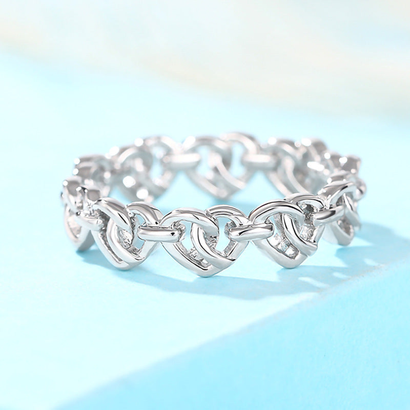 Anillo de cadena con forma de corazón Affinity