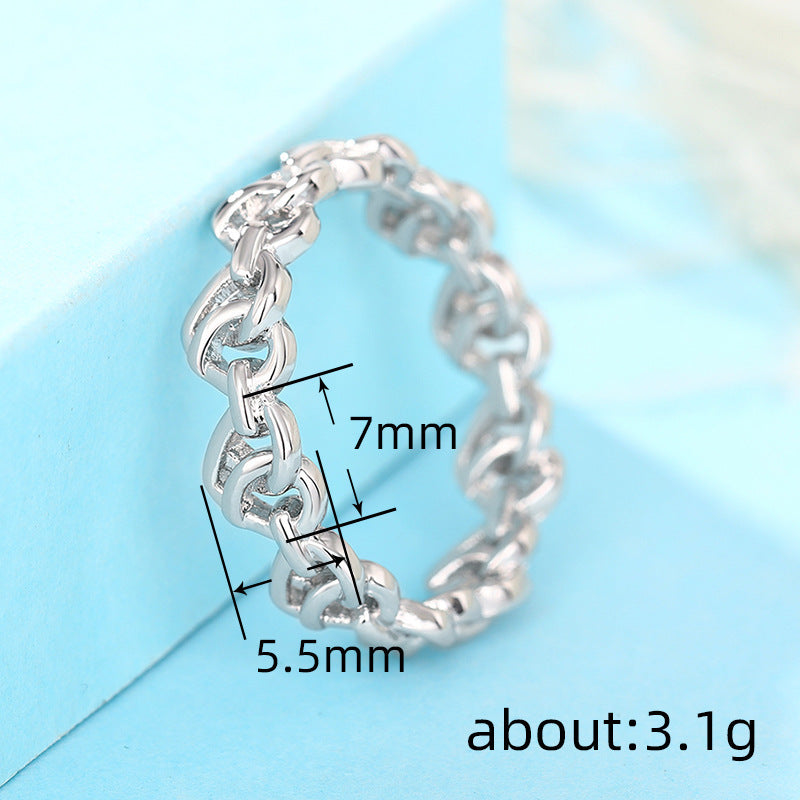 Anillo de cadena con forma de corazón Affinity