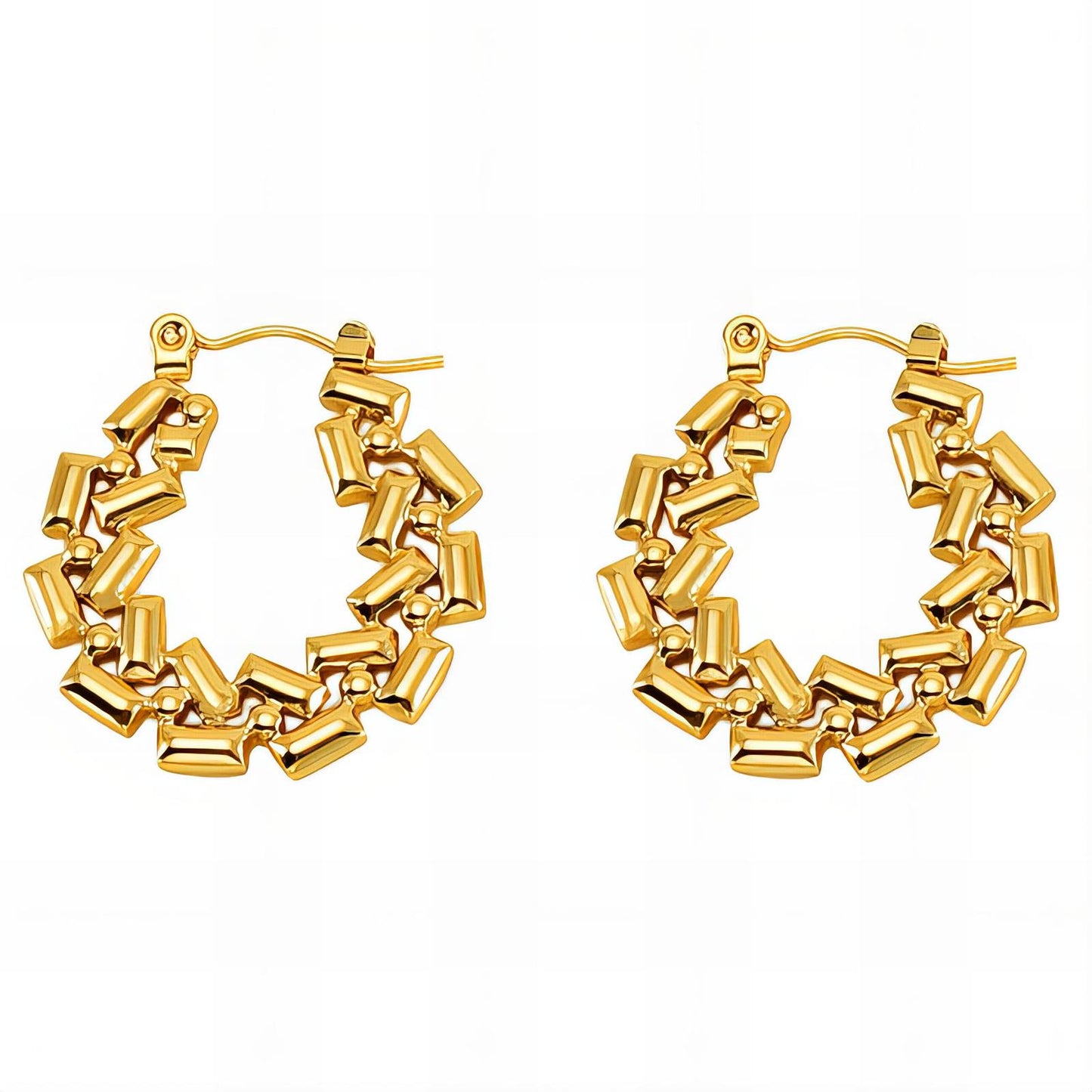 Mogul | Abstract Gold Hoop Earrings