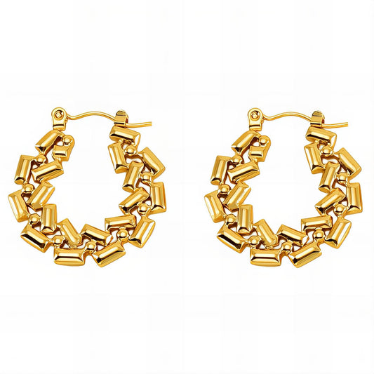 Mogul | Abstract Gold Hoop Earrings